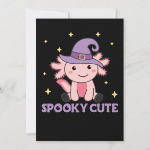 Tarjeta Festiva Amantes de Axolotl Espeluznantes Animales Lindos p