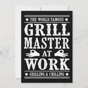 Tarjeta Festiva Amantes de barbacoa   El Famoso Maestro Grill En E