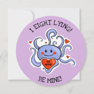 Tarjeta Festiva Amantes de San Valentín del pulpo