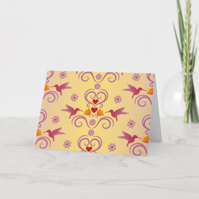 Tarjeta Festiva Amantes De San Valentín Y Corazones (Anverso)