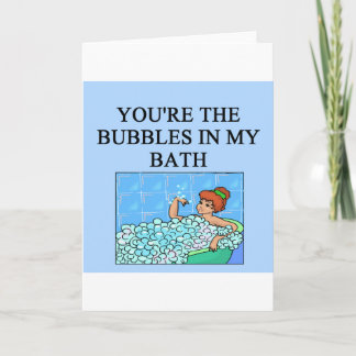 Tarjeta Festiva amantes del baño de burbujas