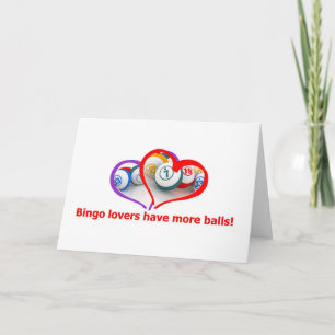 Tarjeta Festiva amantes del bingo