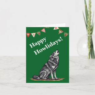 Tarjeta Festiva Amantes del Lobo Husky Perro Chiste Divertido Fáci