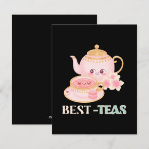 Tarjeta Festiva Amantes del Té Mejor-Té