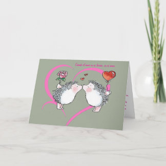 Tarjeta Festiva Amantes erizos