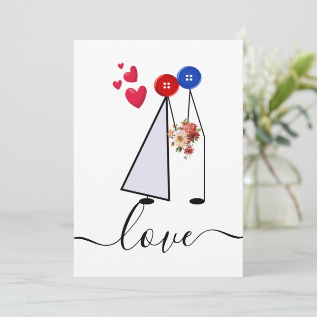 Tarjeta Festiva amar (Anverso de pie)