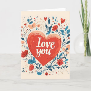 Tarjeta Festiva Amar a la gente amar al corazón