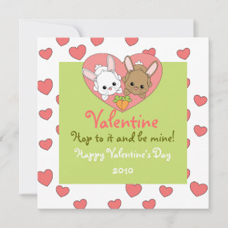 Tarjeta Festiva Amar a los conejitos