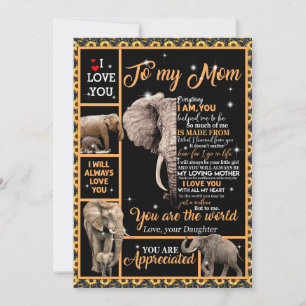 Tarjeta Festiva Amar a mamá   Carta A Mi Mamá Que Eres El Mundo