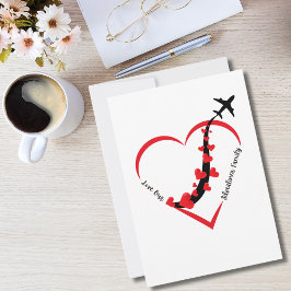 Tarjeta Festiva Amar a nuestra familia Silverliner Aviones Sencill