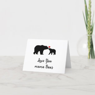 Tarjeta Festiva Amar a tu mamá Bear