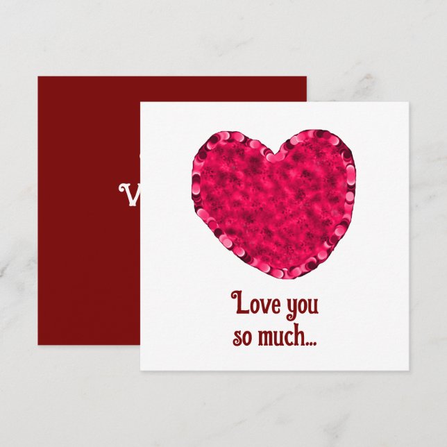 Tarjeta Festiva Amar a Valentine (Anverso / Reverso)