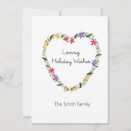 Tarjeta Festiva Amar los deseos de vacaciones con la personalizaci