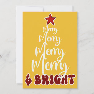 Tarjeta Festiva Amarillo Dorado Rojo Moderno Alegre y Brillante