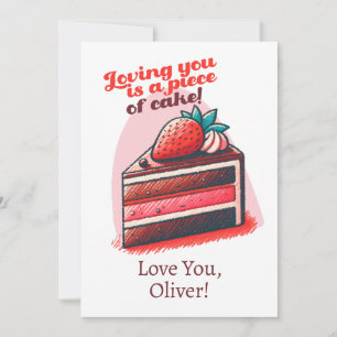 Tarjeta Festiva Amarte es un pedazo de pastel Dulce amor