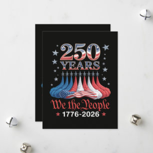 Tarjeta Festiva América 250 Años 4 de Julio