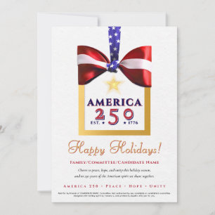 Tarjeta Festiva América 250 Campaña Electoral Roja 2026 Calendario
