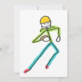 Tarjeta Festiva American Football Stickman