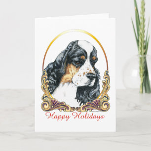 Tarjeta Festiva Americano cocker spaniel Parti buenas fiestas