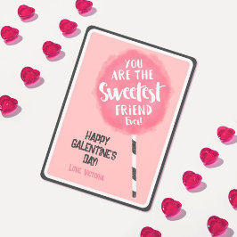 Tarjeta Festiva Amiga Dulce como Algodón de Azúcar Galentines San 