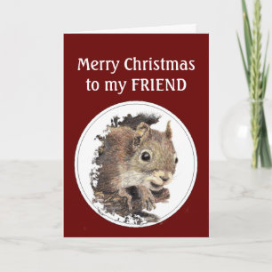 Tarjeta Festiva Amigo de los navidades Felicidad