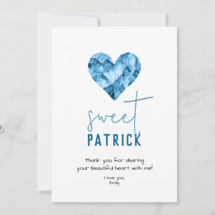 Tarjeta Festiva Amigo dulce con corazón azul