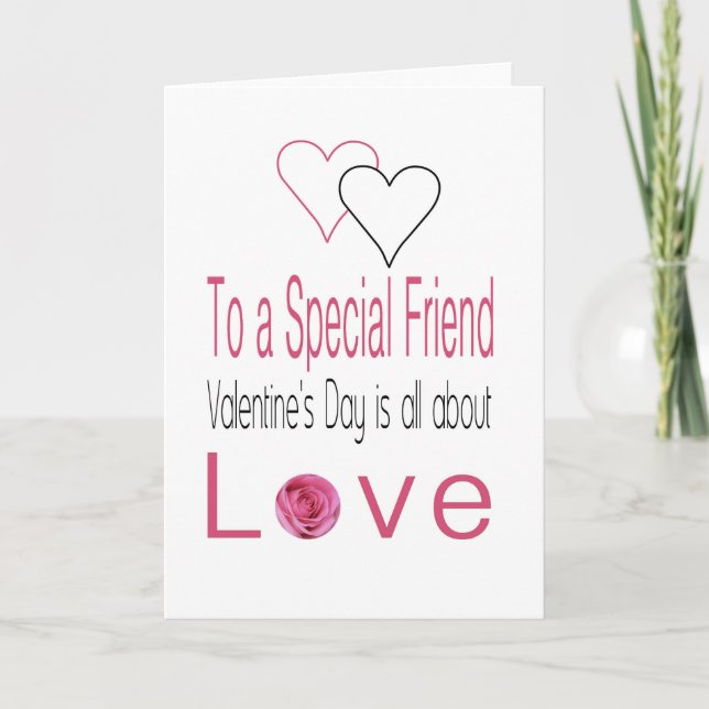 Tarjeta Festiva amigo especial feliz Rosas de San Valentín (Anverso)