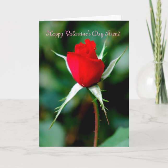 Tarjeta Festiva Amigo feliz del el día de San Valentín (Anverso)