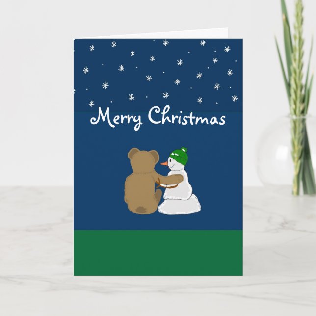 Tarjeta Festiva Amigos de invierno (Anverso)