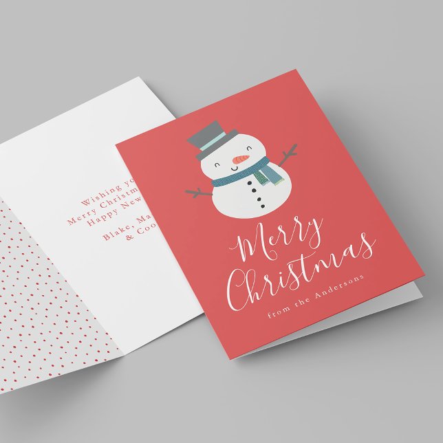 Tarjeta Festiva Amigos de invierno educados Snowman sin foto (Subido por el creador)