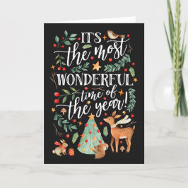 Tarjeta Festiva Amigos de los bosques | Negra |