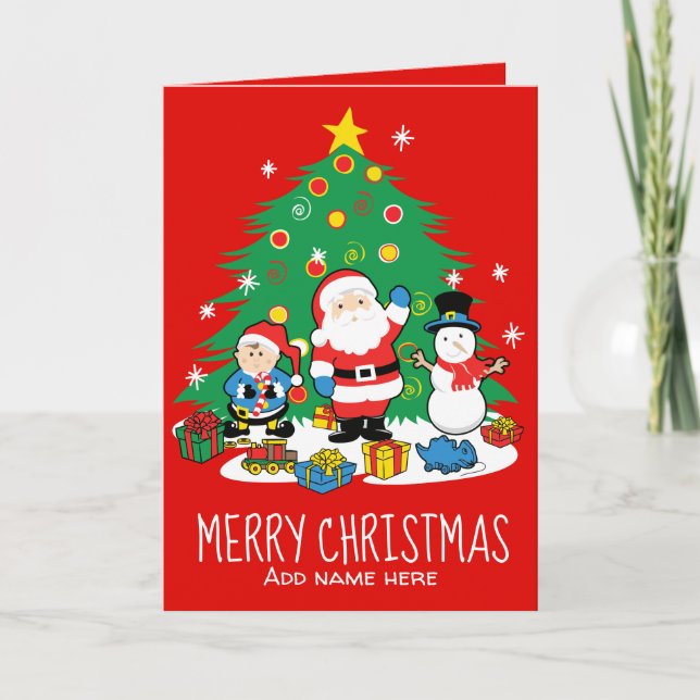 Tarjeta Festiva Amigos de Santa (Anverso)