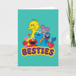 Tarjeta Festiva Amigos del Día de San Valentín en Sesame Street