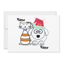Amigos íntimos personalizables de gato y perro lin