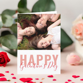 Tarjeta Festiva Amigos modernos del Día de Galentine Fotografía de