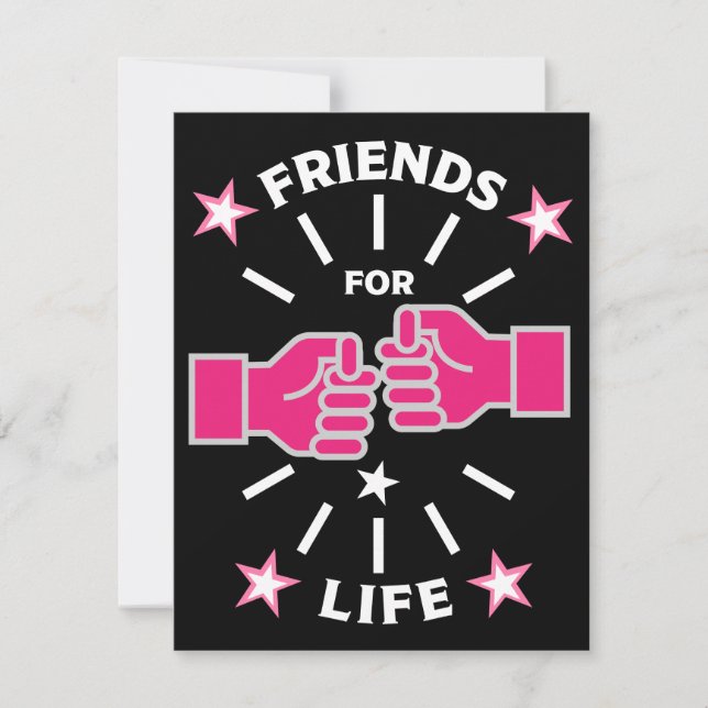 Tarjeta Festiva Amigos Para Toda La Vida (Anverso)