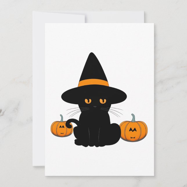 Tarjeta Festiva Amigos Personalizados honrados de Halloween, gato  (Anverso)