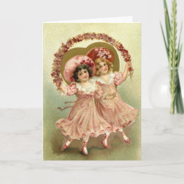 Tarjeta Festiva Amistad rosada del el día de San Valentín del