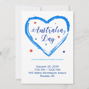 Tarjeta Festiva "AMO A AUSTRALIA" Día de Australia 26 de enero