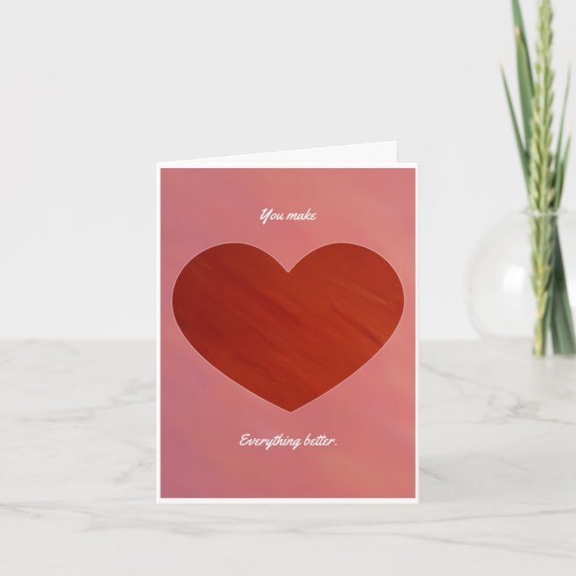 Tarjeta Festiva Amo a Bacon Valentine (Anverso)