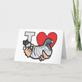 Tarjeta Festiva Amo a las palomas
