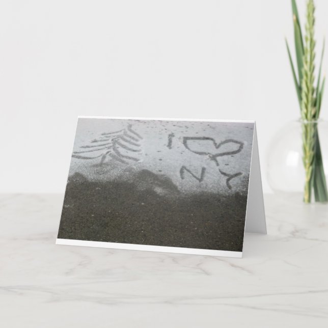 Tarjeta Festiva Amo a los Navidades en Nueva York (Anverso)