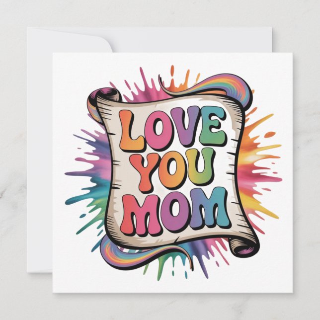 TARJETA FESTIVA AMO A MAMÁ (Anverso)