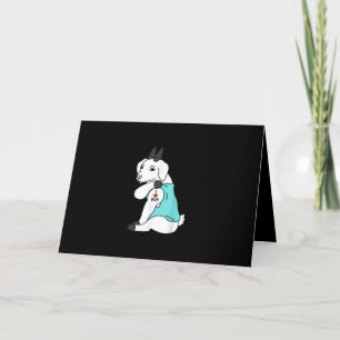 Tarjeta Festiva Amo a Mamá Tattoo Goat Funny Mors Day Mascota
