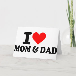 Tarjeta Festiva Amo a mamá y papá