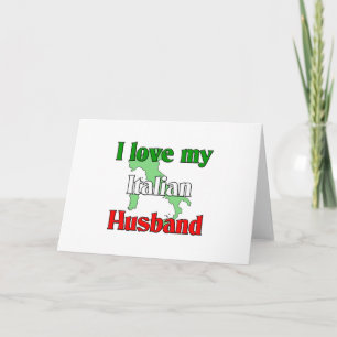 Tarjeta Festiva Amo a mi marido italiano