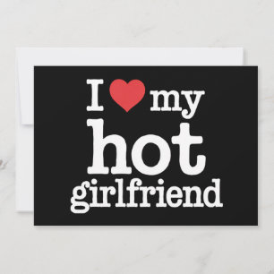 Tarjeta Festiva Amo a mi novia caliente Regalo de San Valentín par