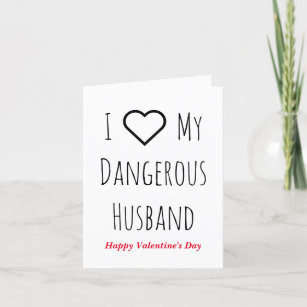 Tarjeta Festiva Amo a mi peligroso marido, confesiones divertidas