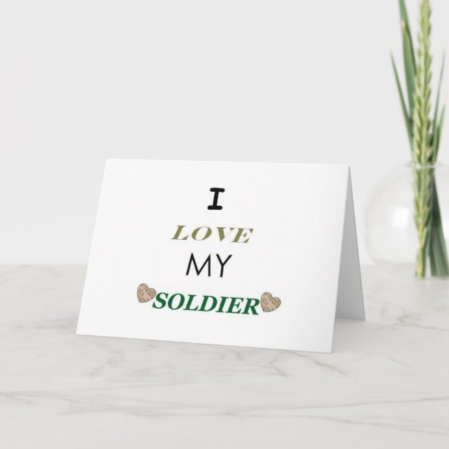 Tarjeta Festiva Amo A Mi Soldado 2 (Anverso)