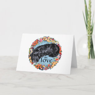 Tarjeta Festiva Amo a mi terrier escocés